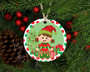 Elf Christmas Round Ornament