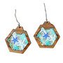 Starfish Walnut Hex Earrings Boho Earrings Summer Dangling Earrings