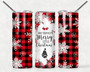 Merry Little Christmas Red Plaid Design 20oz Tumbler