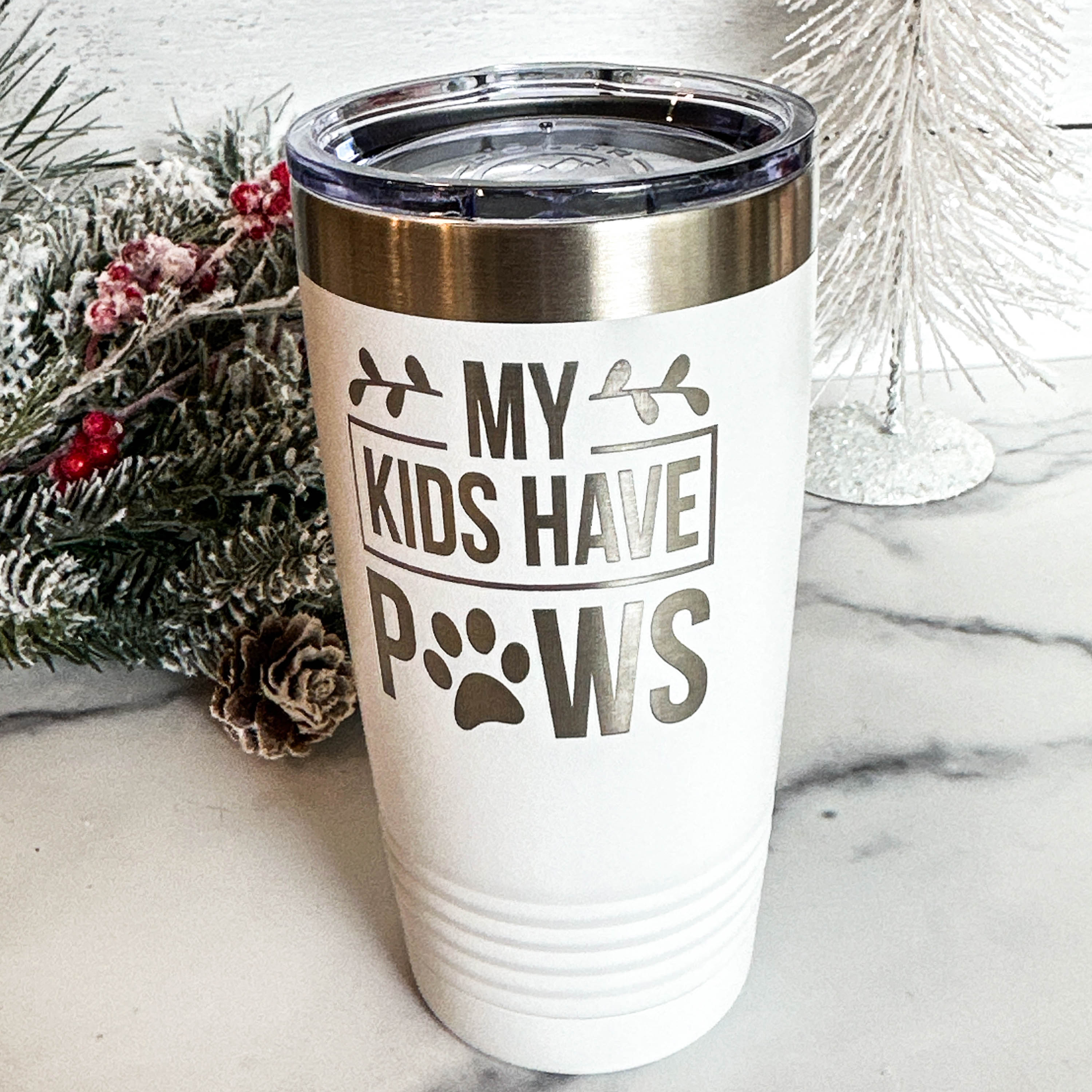 12oz Engraved Animals Design Tumbler Kids Cup