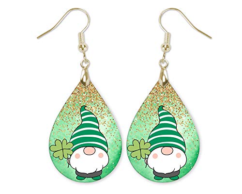 St. Patrick's Day Leprechaun Irish Teardrop Earrings