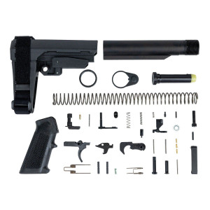 Pistol Lower Build Kit With Adjustable SB Tactical Brace, Black - 5165448118 Pistol Lower Build Kit With Adjustable SB Tactical Brace, Black - 5165448118