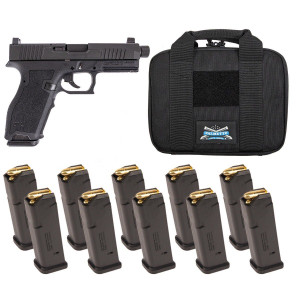 PSA DAGGER FULL SIZE-S , ECC, RMR, THREADED BARREL, SOFT CASE, WITH 10-17RD MAGS, BLACK PSA DAGGER FULL SIZE-S , ECC, RMR, THREADED BARREL, SOFT CASE, WITH 10-17RD MAGS, BLACK