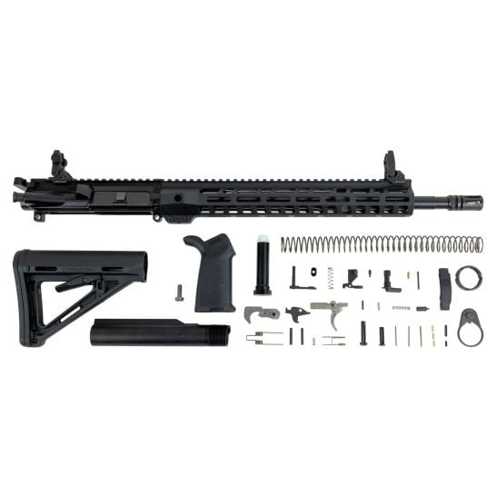 PSA AR-15 Rifle Kit 5.56 16" Nitride 1:7 Mid-Length 13.5" M-Lok MOE w/ MBUS Sights