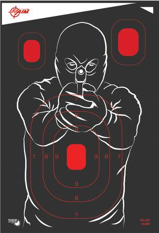 Allen EZ Aim Splash Non-Adhesive Bad Guy Target - 12" x 18" - 5 Pack