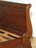 Distressed Solid Mahogany King Sleigh Bed