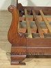 Distressed Solid Mahogany King Sleigh Bed