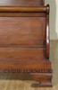 Distressed Solid Mahogany King Sleigh Bed