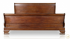 Low Profile Mahogany Sleigh Bed
