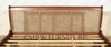 Mahogany Rattan Eastern King Sleigh Bed