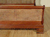 Distressed Solid Mahogany Rattan Eastern King Sleigh Bed