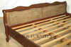 Low Profile Mahogany/Cane/Rattan Bed