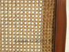 Low Profile Mahogany/Cane/Rattan Bed