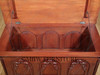 Mahogany Gothic Blanket Storage Chest or Trunk