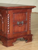 Mahogany Gothic Blanket Storage Chest or Trunk