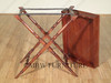 Distressed Solid Mahogany ButleråÕs Removable Serving Tray Table
