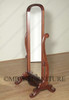 Tall Distressed Mahogany Standing Floor Mirror
