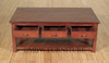 4ft Distressed 3-Drawer Coffee Table