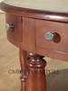 Distressed Solid Mahogany 6 Drawer Round Coffee Table