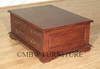 Distressed Solid Mahogany Double Sided 8-Drawer Coffee Table