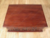 Mahogany Distressed Storage Coffee Table with Pull-Out Drawers