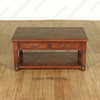 Solid Mahogany 2 Drawer Coffee Table w/ Shelf