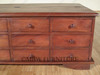 Distressed 12-Drawer Storage Coffee Table