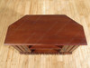 Solid Mahogany Distressed Low Media Storage Corner Cabinet Table