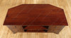 Solid Mahogany Low TV Distressed Entertainment Media Storage Cabinet