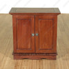 Solid Mahogany Distressed Low TV Media Storage Cabinet Table