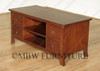 Solid Mahogany Distressed TV Stand Media Entertainment Center