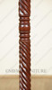 Distressed Solid Mahogany Men's Clothes Valet Stand Rack w/ Hanger