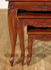 3-Pc Solid Mahogany Queen Anne Nesting Tables Set