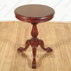 Distressed Solid Mahogany Chippendale Round Occasional Table
