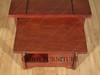 Distressed Solid Mahogany Mission 3-Drawer End Side Table