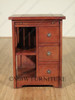 Distressed Solid Mahogany Mission 3-Drawer End Side Table