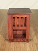 Distressed Solid Mahogany Mission 3-Drawer End Side Table