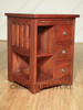 Distressed Solid Mahogany Mission 3-Drawer End Side Table