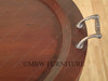 Distressed Solid Mahogany Victorian Round Dumbwaiter Tea Table