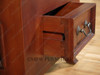 Solid Mahogany Glass Top End Side Nightstand Lamp Table