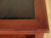 Solid Mahogany Glass Top End Side Nightstand Lamp Table