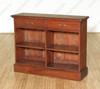 Solid Mahogany 2 Drawer Bookcase Bookshelf Display