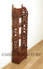 Solid Mahogany Open Wall Display Bookcase w/ Spice Rack Cupboard