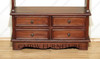 Solid Mahogany 4-Drawer Open Wall Bookcase Bookshelf Display Spice Rack Cupboard