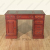 Solid Mahogany Regency Office Computer Desk w/ Leather