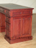 Solid Mahogany Regency Office Computer Desk w/ Leather