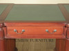 Distressed Regency Partner's Desk w/ Leather