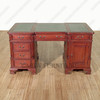 Distressed Partner's Desk w/ Leather