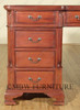 5ft Distressed Mahogany Regency Partner's Desk w/ Leather
