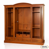 7.5ft W Light Mahogany 4 Pocket Door Wardrobe